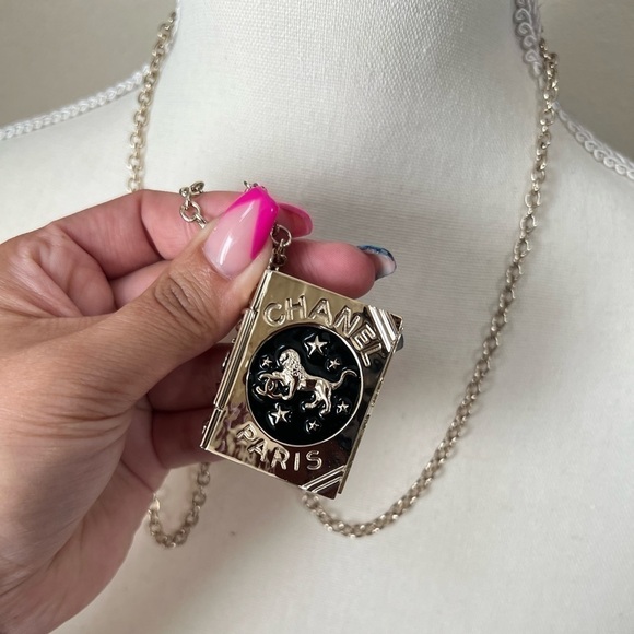 Chanel 2022 Lion Book Long Pendant Necklace - Picture 8 of 10